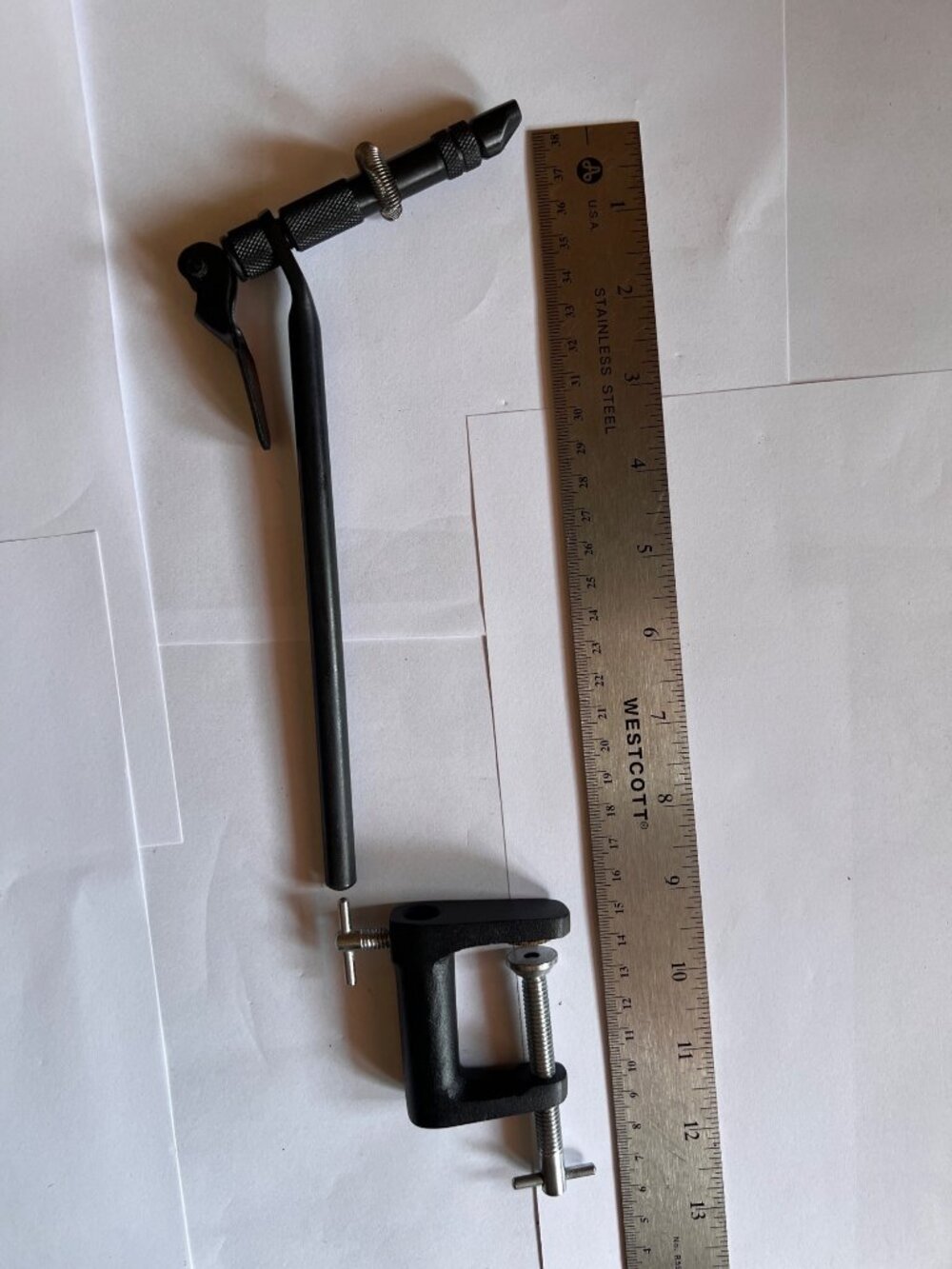 Fly Tying Clamp Vice For Fishing Hooks Adjustable Durable Metal Black Finish - Picture 7 of 8